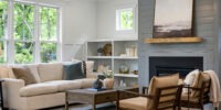 clean and spotless living room thanks to TidyBirdCleaning in Burlington