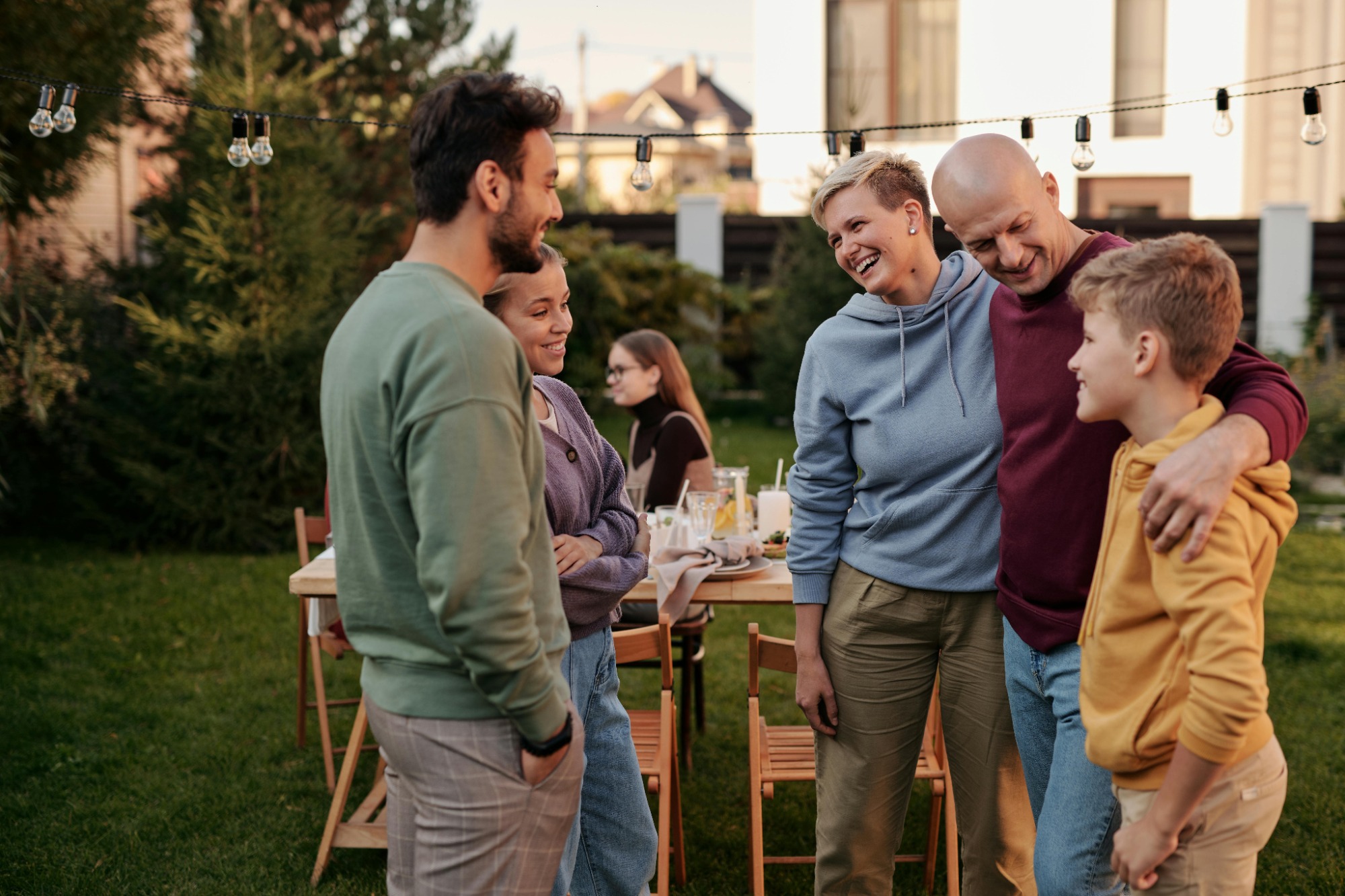 neighbors having a BBQ