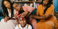 Happy Family in a clean home - tidybirdcleaning